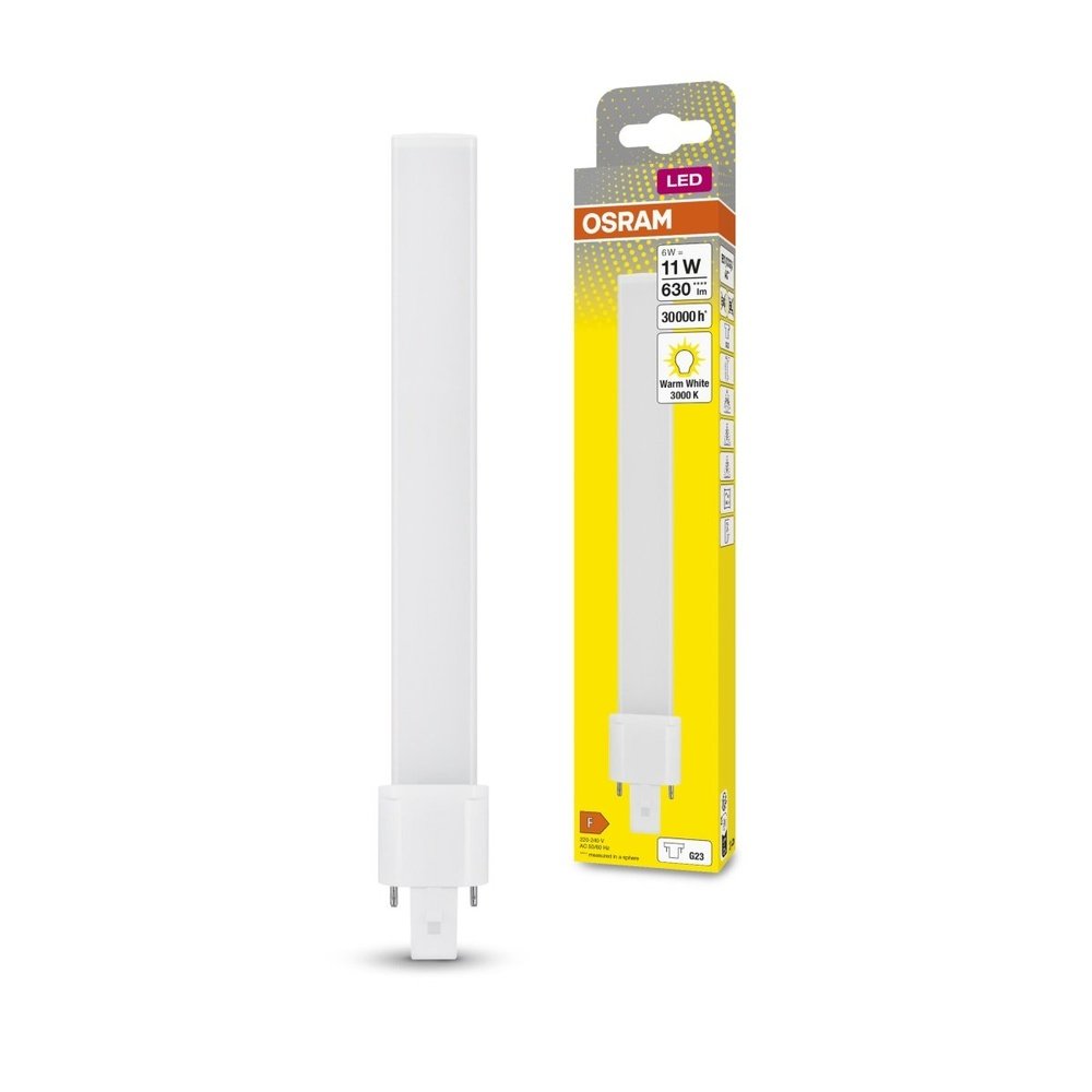 Dlouhotrvající LED žárovka G23 6 W DULUX, teplá bílá