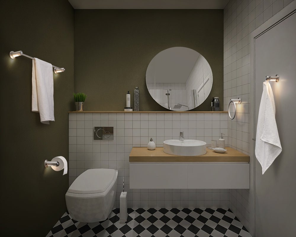 4058075758643 - Držák na toaletní papír se senzorem IP44 TOILET, teplá bílá - Držák na toaletní papír - LEDVANCE e-shop