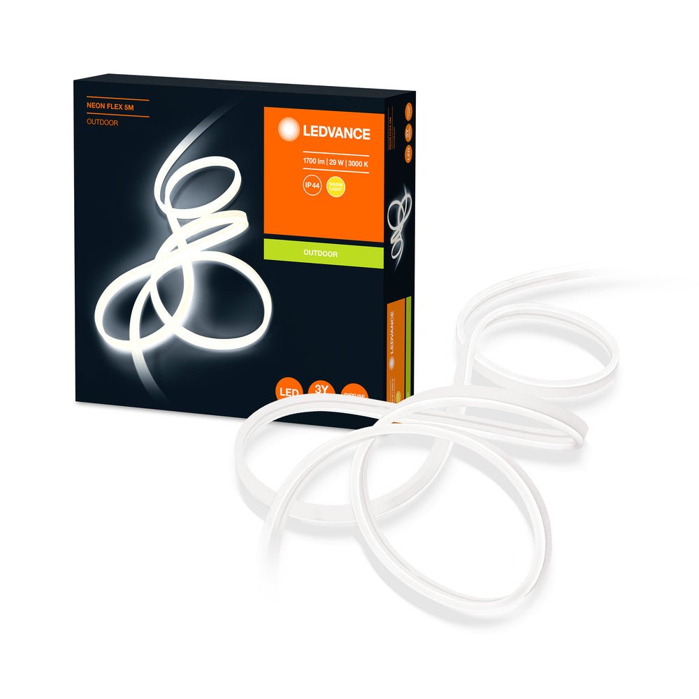 Flexibilní venkovní LED pásek NEON FLEX IP44 5m, teplá bílá