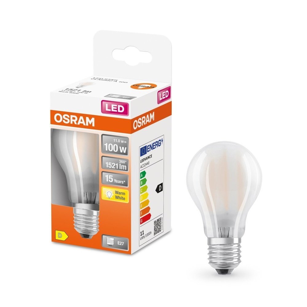 Klasická LED žárovka E27 11 W STAR, teplá bílá