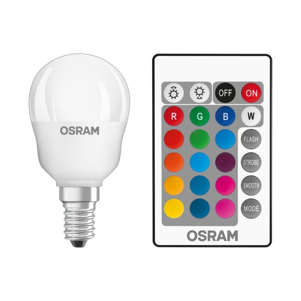 Klasická matná žárovka LED STAR+ RGBW P E14 4.5W s ovladačem