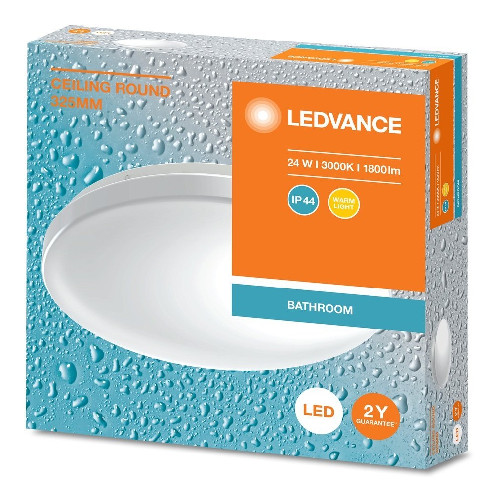 4099854105890 - Koupelnové LED stropní svítidlo ROUND 325 mm, teplá bílá - Stropní svítidlo - LEDVANCE e-shop