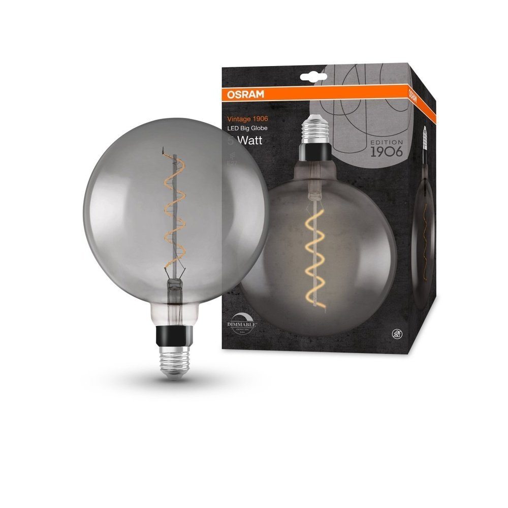 4058075270046 - Kouřová LED stmívatelná žárovka E27 4 W GLOBE VINTAGE, teplá bílá - Žárovka - LEDVANCE e-shop