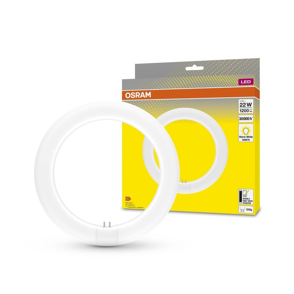 Kruhový LED světelný zdroj G10q 11 W TUBE, teplá bílá