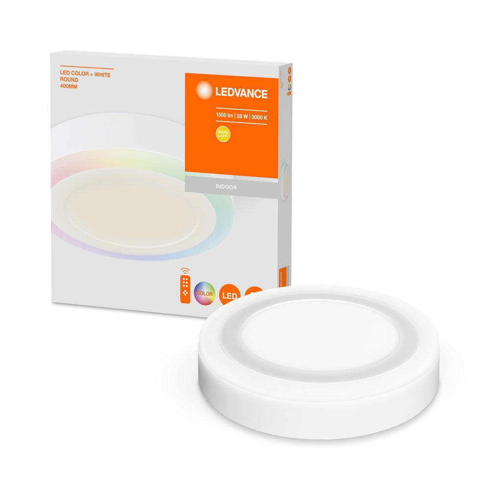 Kulaté RGB LED stropní/nástěnné svítidlo 400 s ovladačem