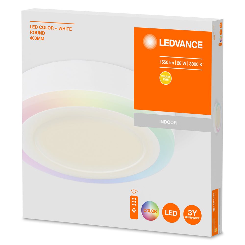 4058075265721 - Kulaté RGB LED stropní/nástěnné svítidlo 400 s ovladačem - Stropní svítidlo - LEDVANCE e-shop