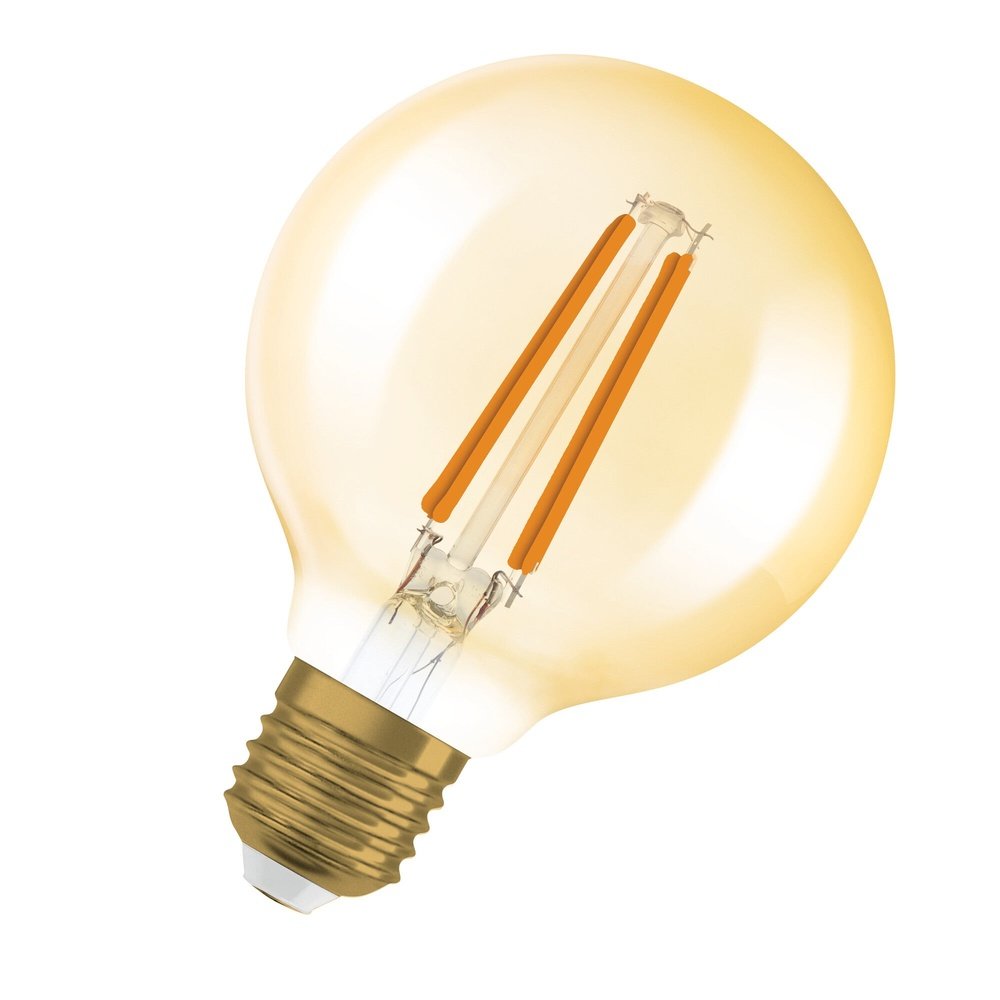 4099854137860 - Kulová LED zlatá žárovka E27 VINTAGE 7.2 W, teplá bílá - Žárovka - LEDVANCE e-shop