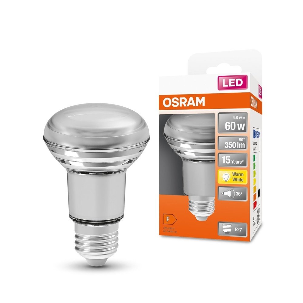 Kvalitní LED žárovka E27 4,8 W STAR, teplá bílá