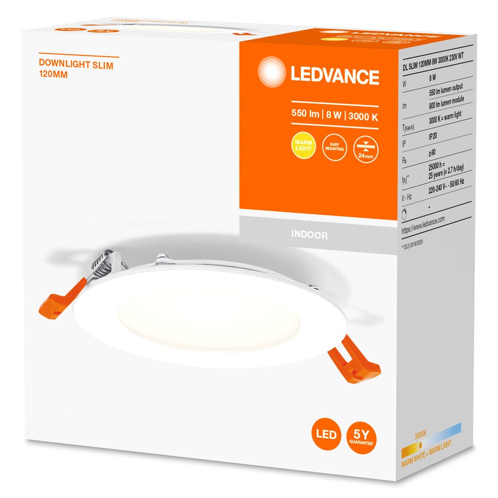 4058075573079 - LED bodovka 8W 3000K DOWNLIGHT 120 nastavitelná bílá - Podhledové svítidlo - LEDVANCE e-shop