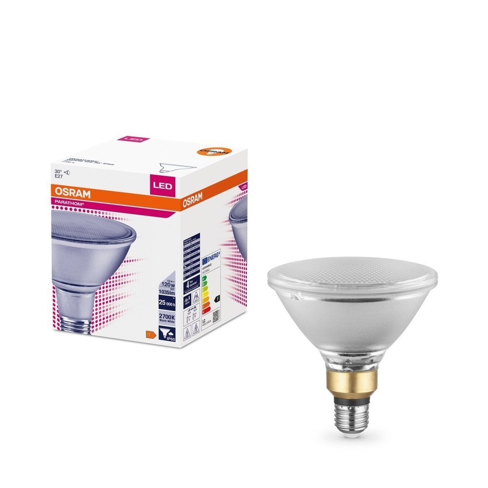 LED bodovka IP65 E27 12 W PARATHOM, teplá bílá