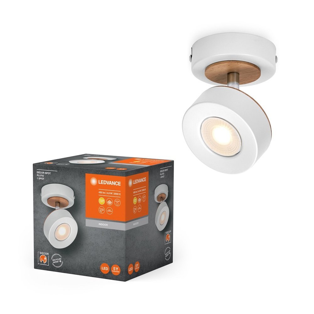 LED nástěnné svítidlo 4,8 W DECOR SPOT PLUTO, teplá bílá