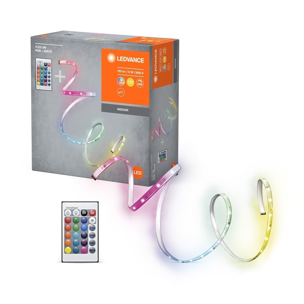 LED pásek 10 W + senzor a ovladač 3m, RGB + teplá bílá