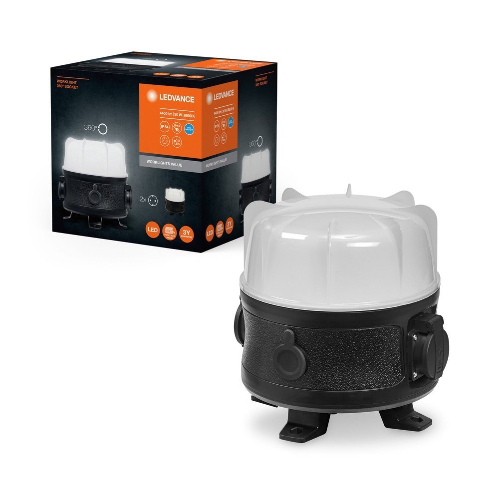 LED pracovní svítidlo 360 2x SOCKET IP54, studená bílá