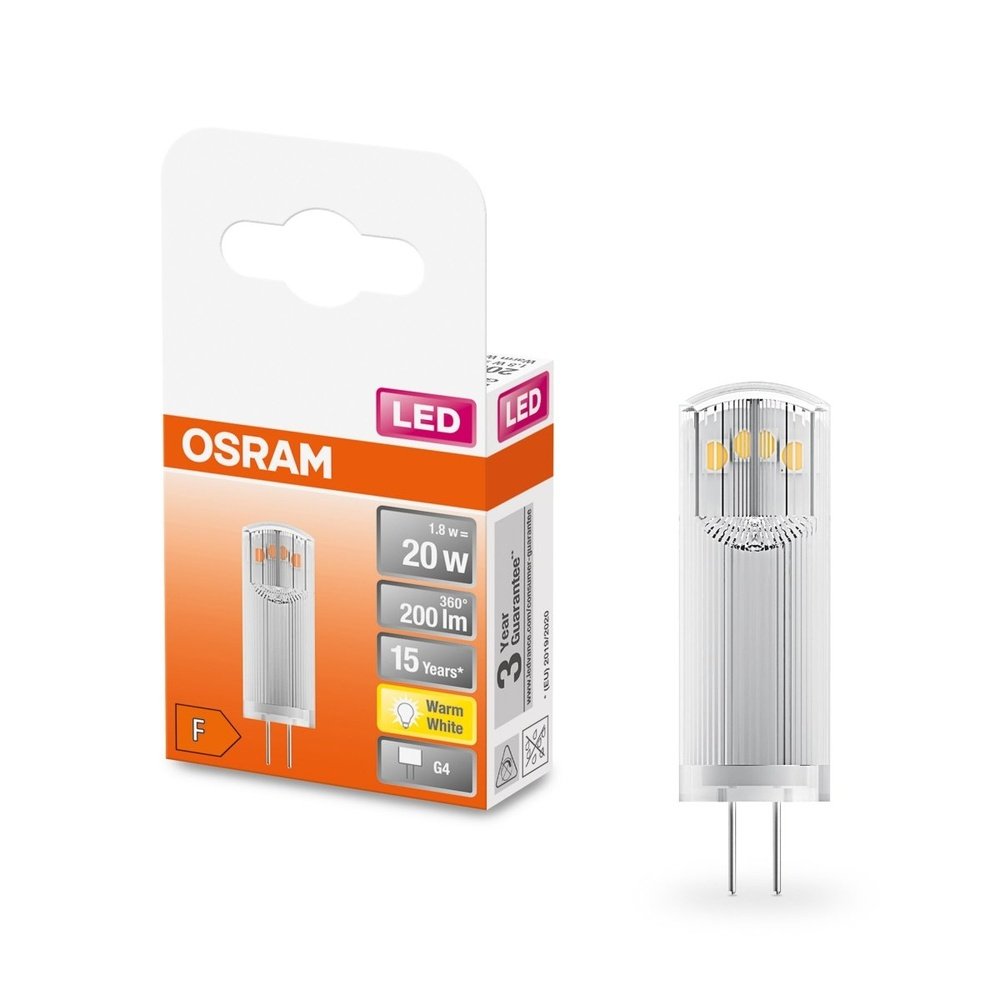 LED speciální žárovka G4 1,8 W PIN, teplá bílá