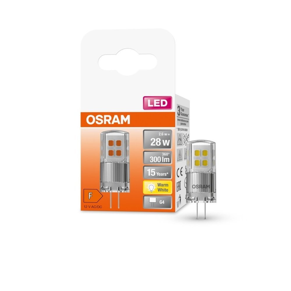 LED speciální žárovka G4 2.6 W PIN, teplá bílá