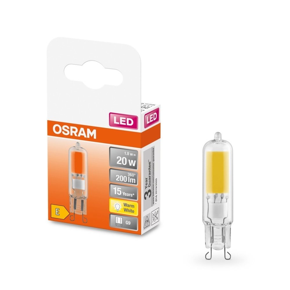 LED speciální žárovka G9 1,8 W PIN, teplá bílá