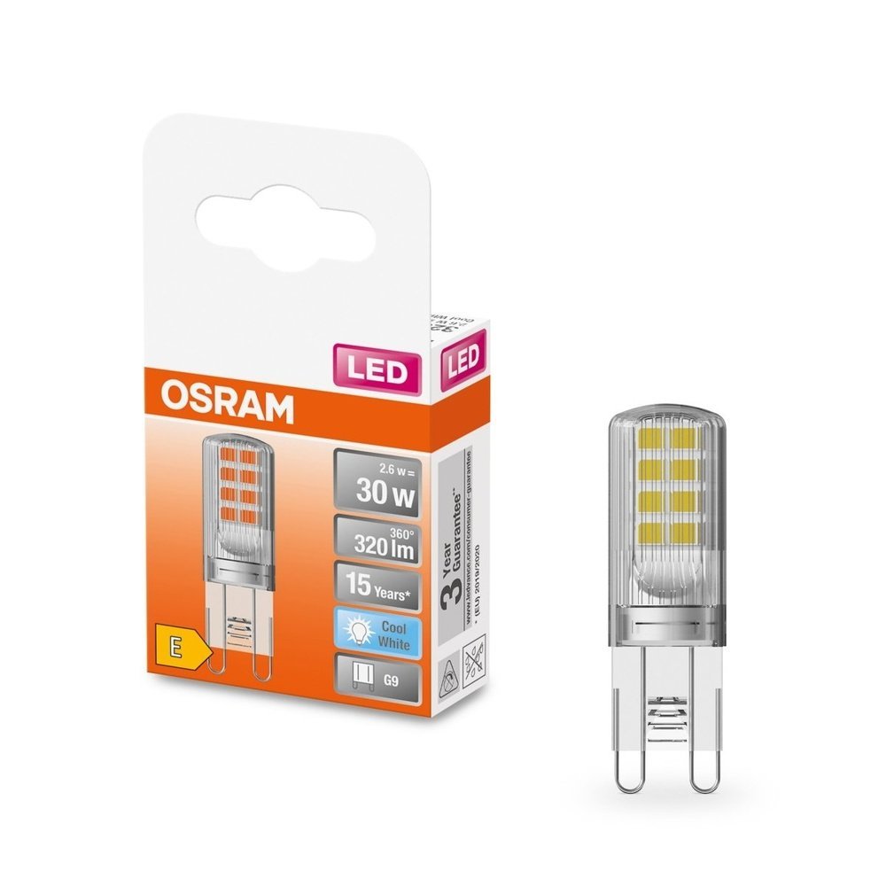 LED speciální žárovka G9 2,6 W PIN, studená bílá