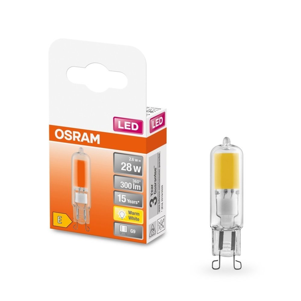LED speciální žárovka G9 2,6 W PIN, teplá bílá