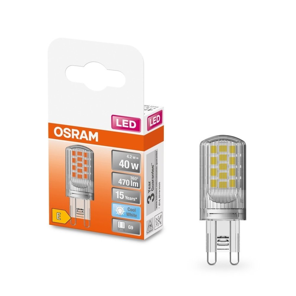 LED specialní žárovka G9 4,2 W PIN, studená bílá