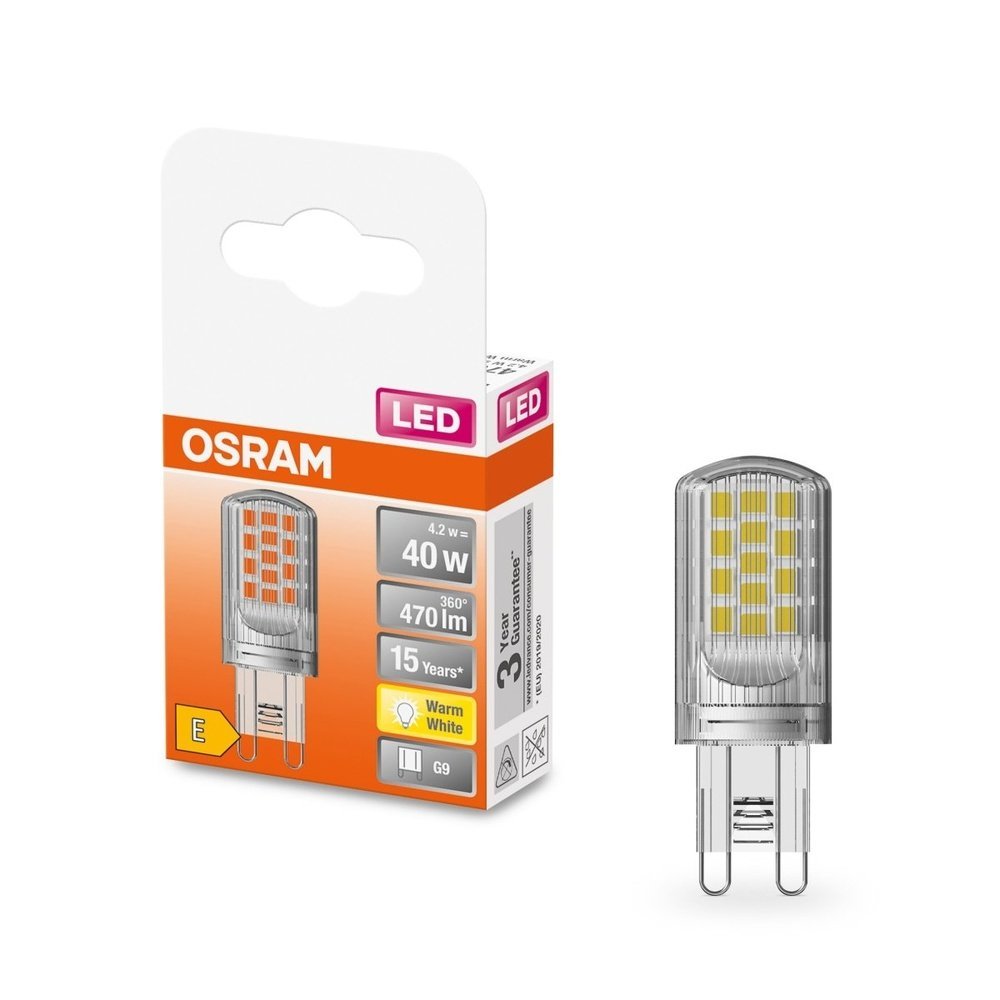 LED speciální žárovka G9 4,2 W PIN, teplá bílá
