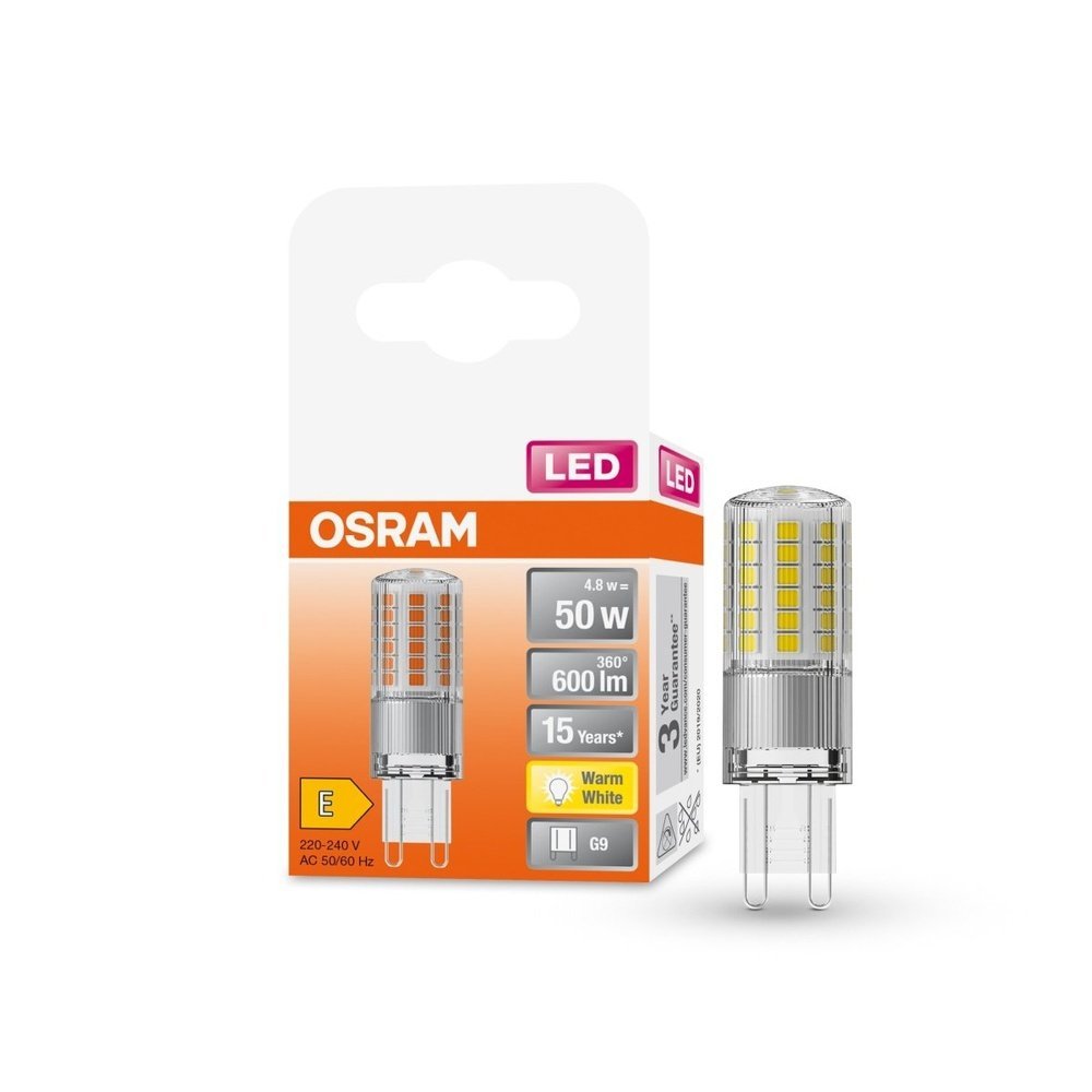 LED speciální žárovka G9 4,8 W PIN, teplá bílá