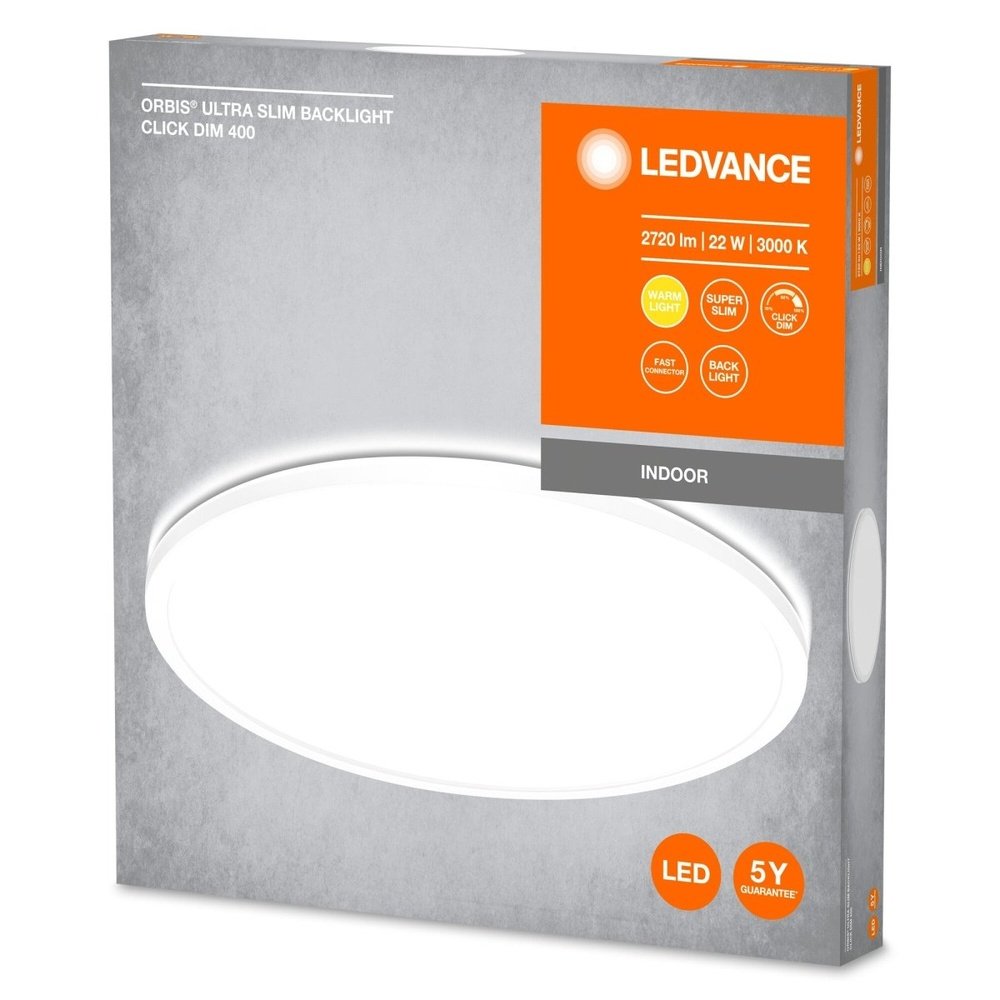 4058075752849 - LED stropní svítidlo ORBIS ULTRA SLIM BACKLIGHT, teplá bílá - Stropní svítidlo - LEDVANCE e-shop