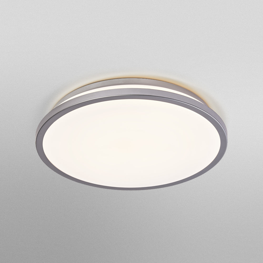 4058075829268 - LED stropní svítidlo stříbrné 16 W DUBLIN 300 mm, teplá bílá - Stropní svítidlo - LEDVANCE e-shop
