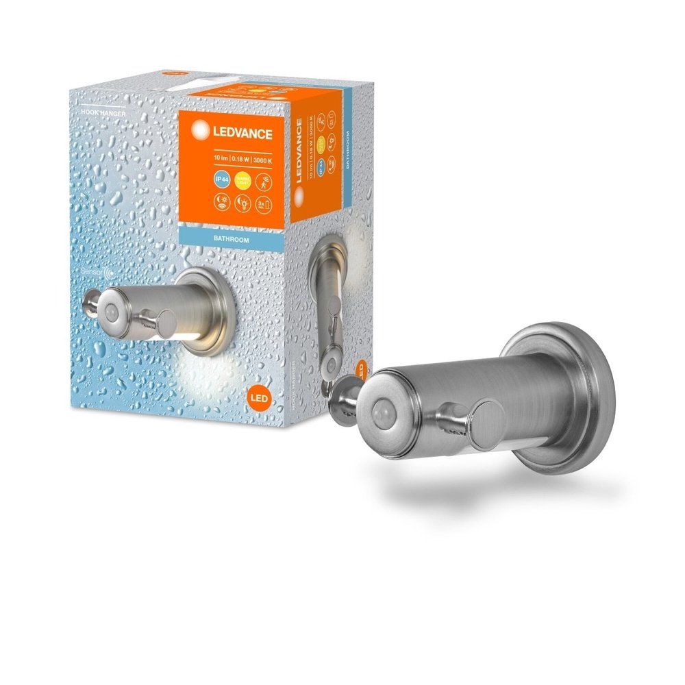 LED svítící koupelnový věšák IP44 HOOK HANGER, teplá bílá