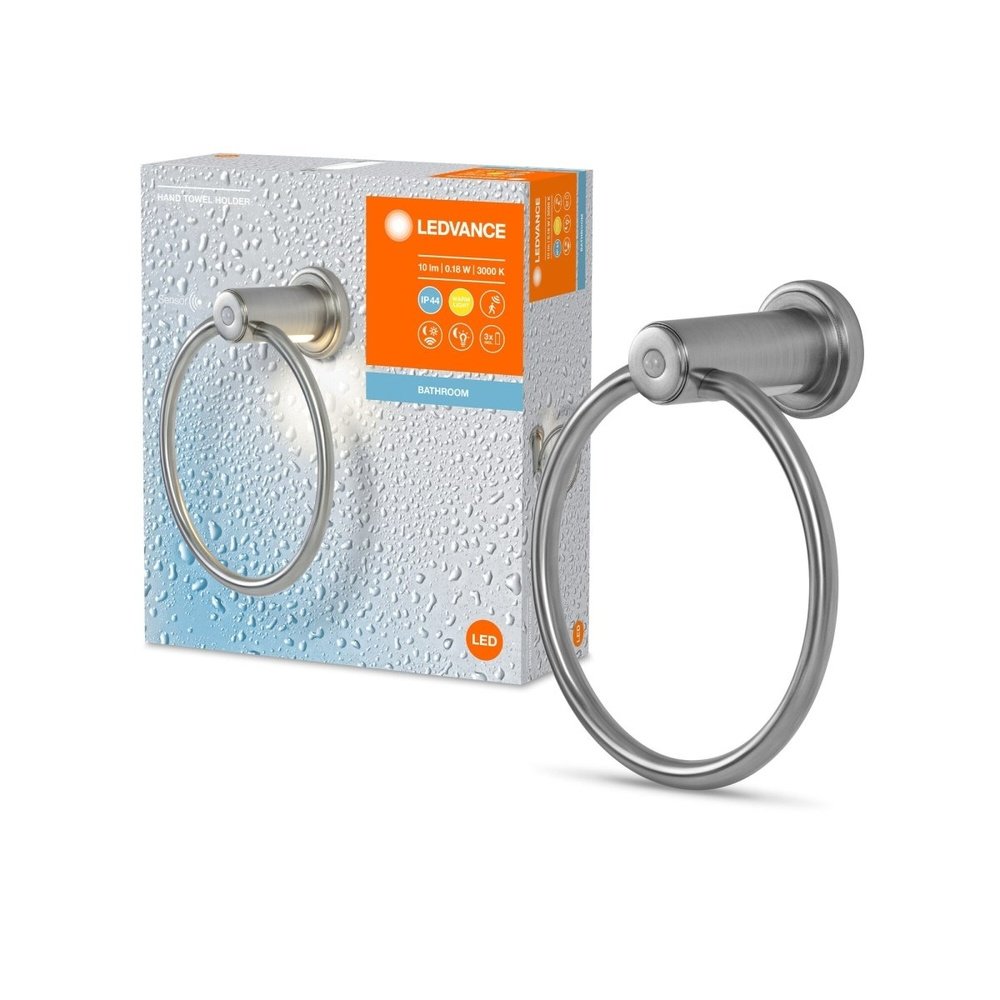 LED svítící věšák se senzorem IP44 HAND TOWEL, teplá bílá