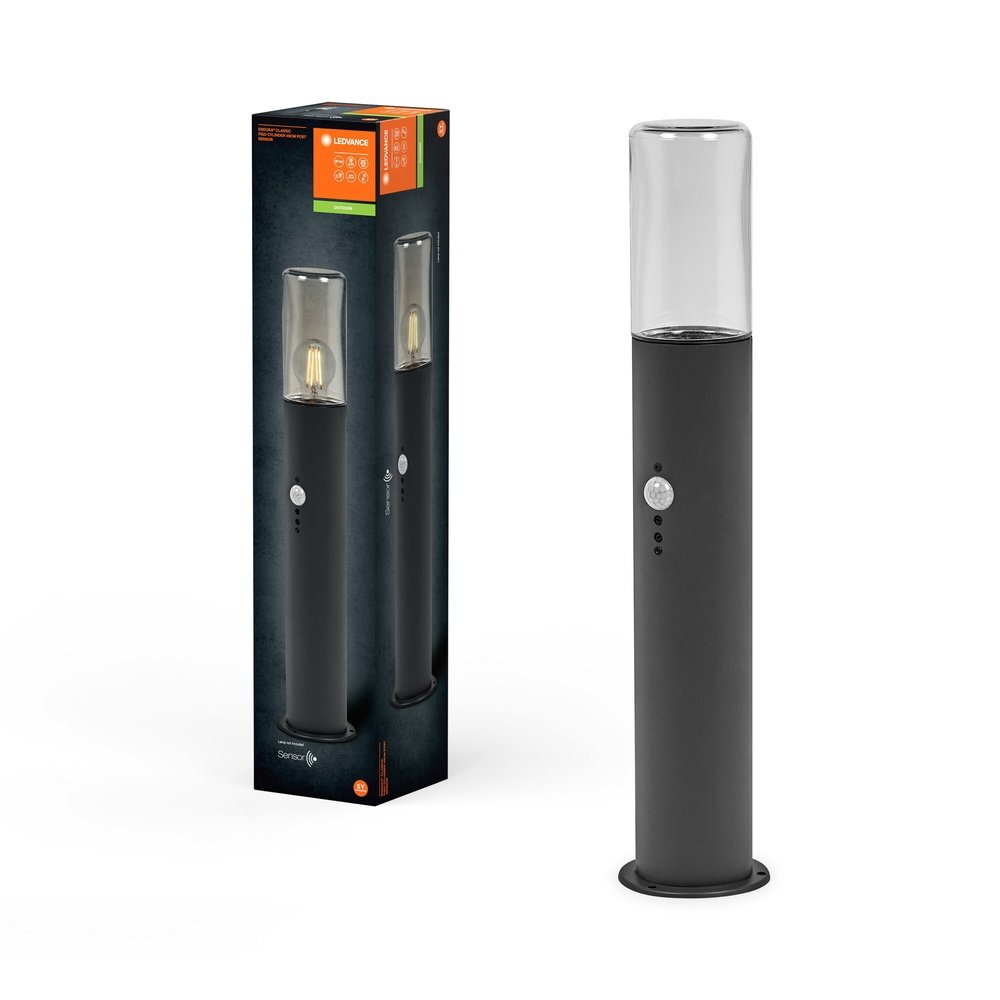 LED venkovní sloupek + senzor 49 cm E27 ENDURA FIGO