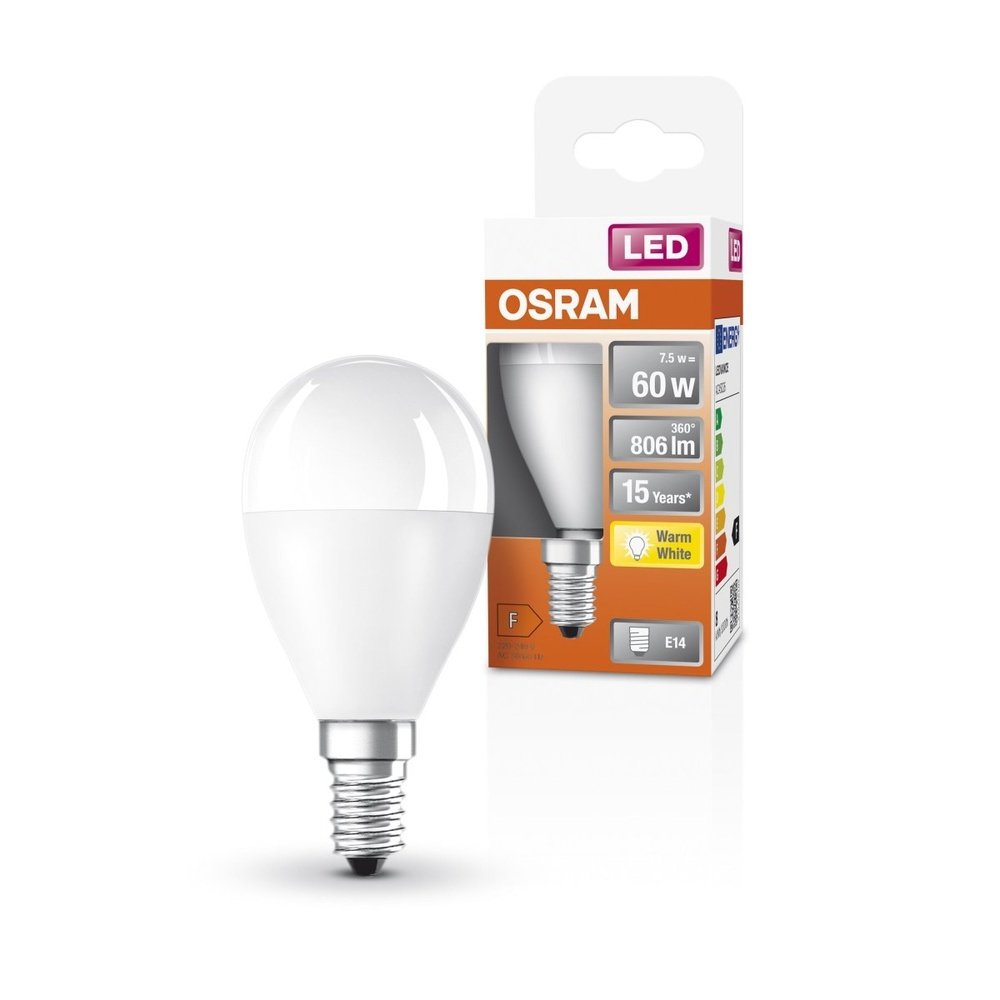 LED žárovka E14 7,5 STAR CLASSIC P, teplá bílá