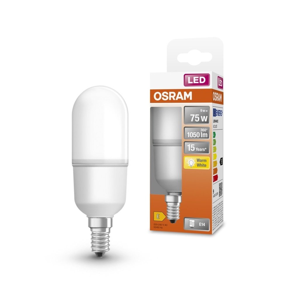 LED žárovka E14 9 W STAR STICK, teplá bílá