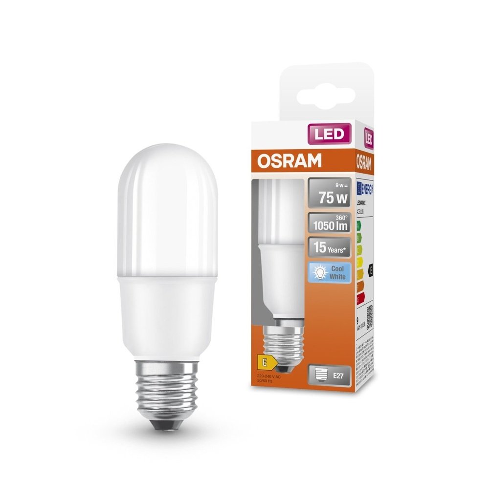 LED žárovka E27 9 W STAR STICK, studená bílá