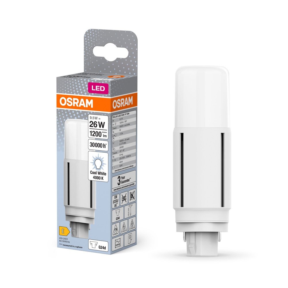 LED žárovka G24d 9.5 W DELUXE, studená bílá