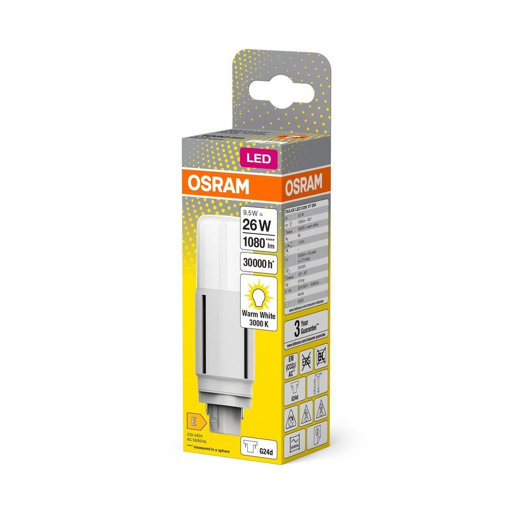 4058075824577 - LED žárovka G24d 9.5 W DELUXE, teplá bílá - Žárovka - LEDVANCE e-shop