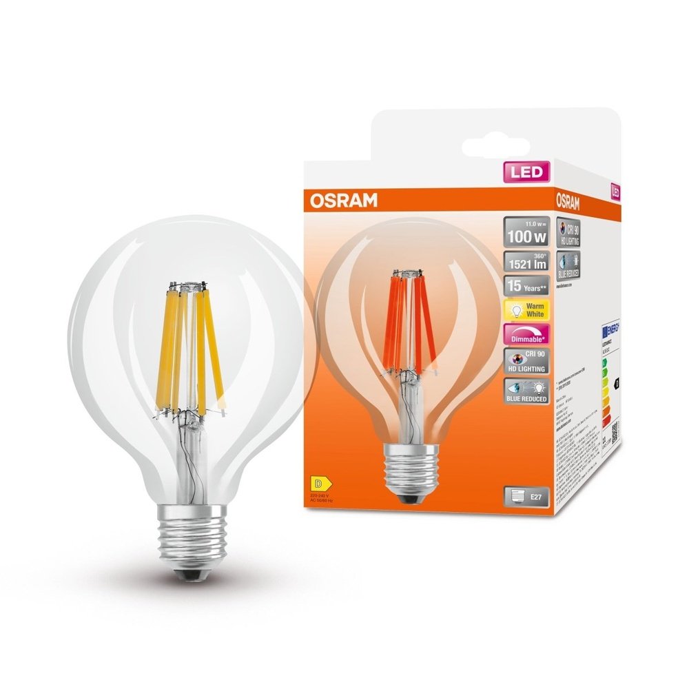 LED žárovka s redukcí modrého světla E27 11 W SUPERSTAR, teplá bílá