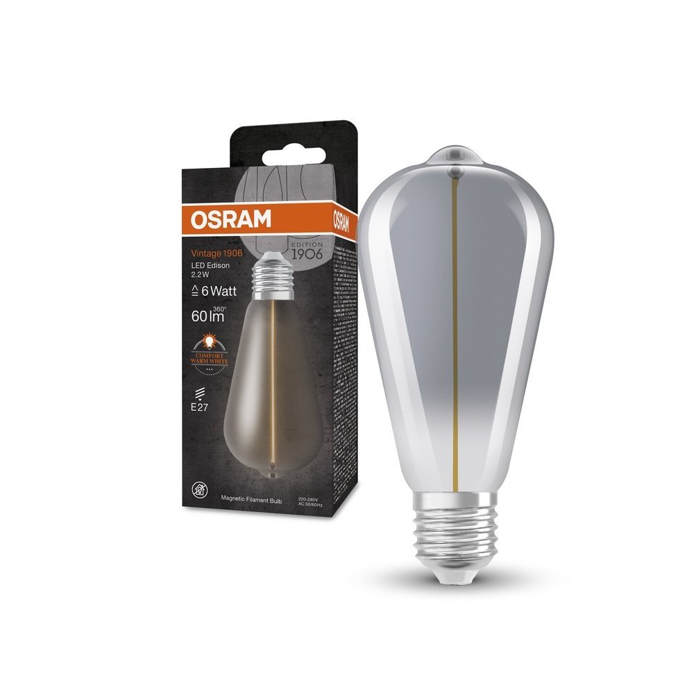 4099854049897 - Magnetická LED kouřová žárovka E27 VINTAGE , teplá bílá - Žárovka - LEDVANCE e-shop