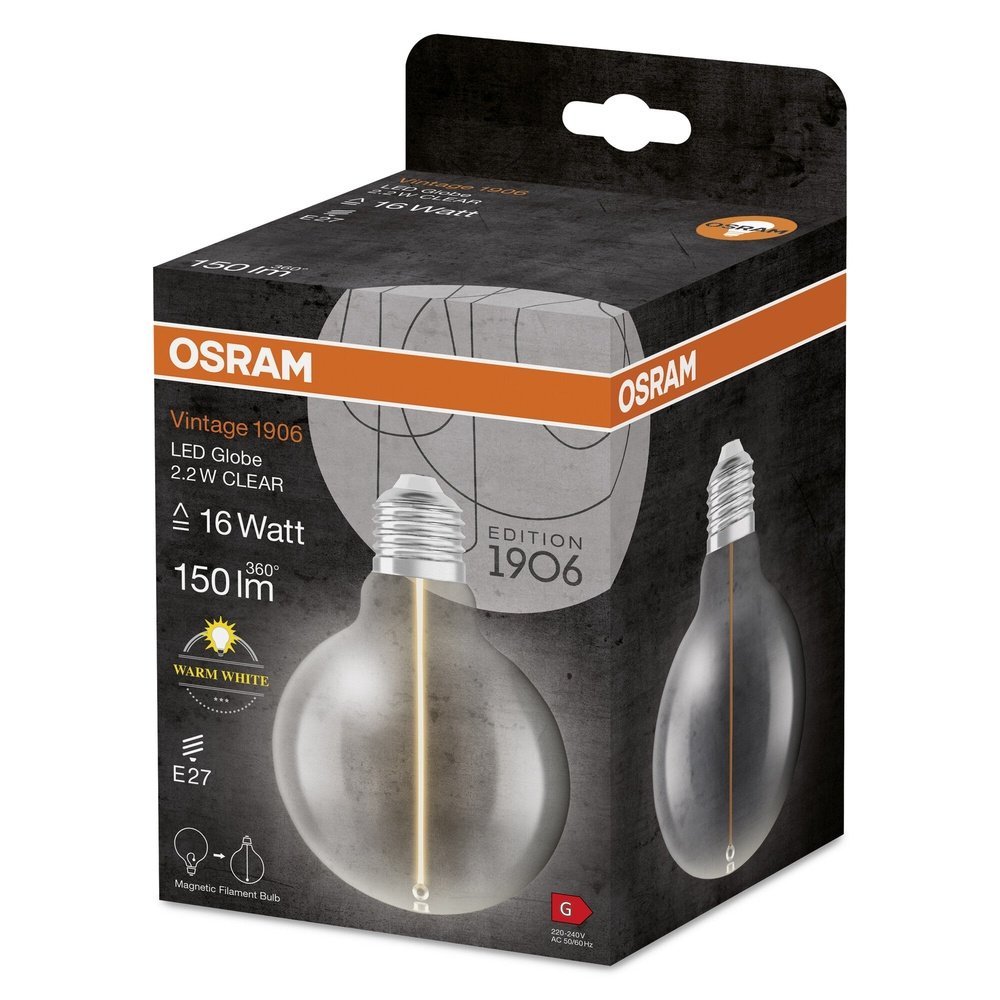 4099854049910 - Magnetická LED žárovka E27 VINTAGE EDISON, teplá bílá - Žárovka - LEDVANCE e-shop