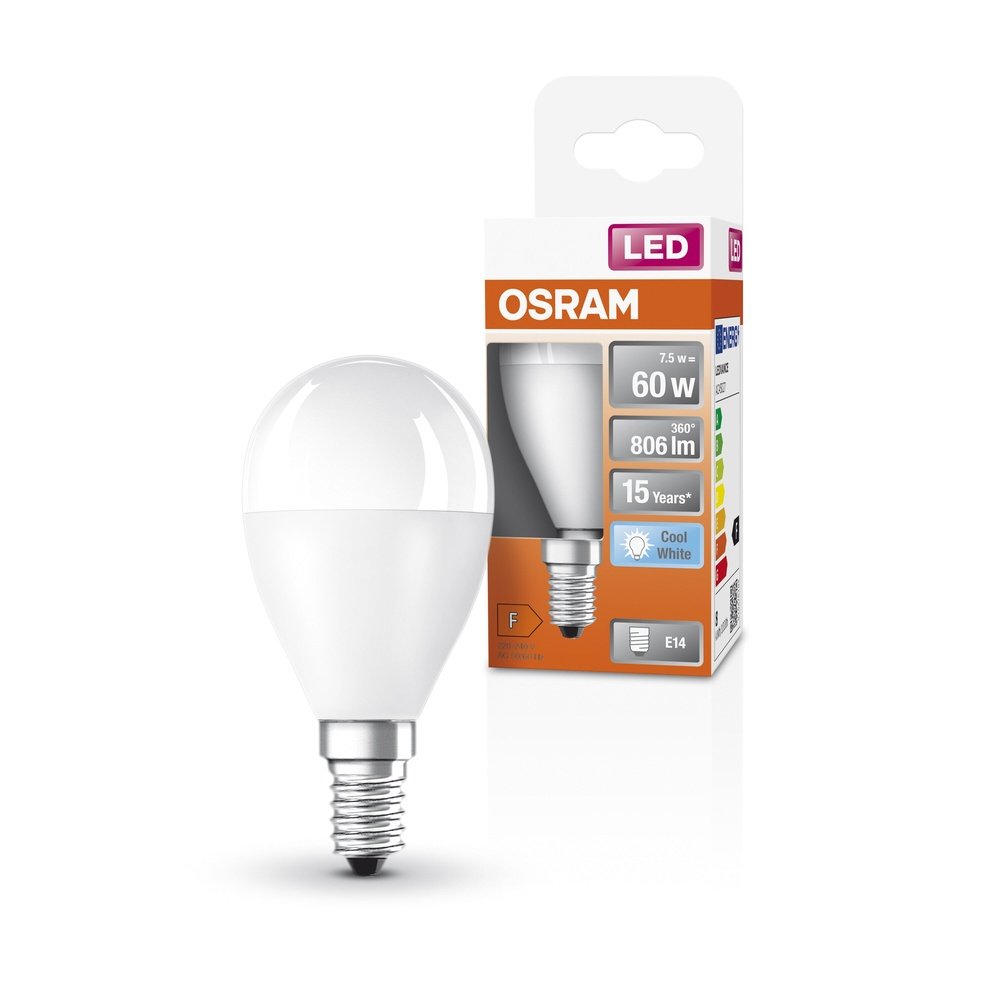 Matná LED žárovka E14 7.5 W STAR CLASSIC P, studená bílá