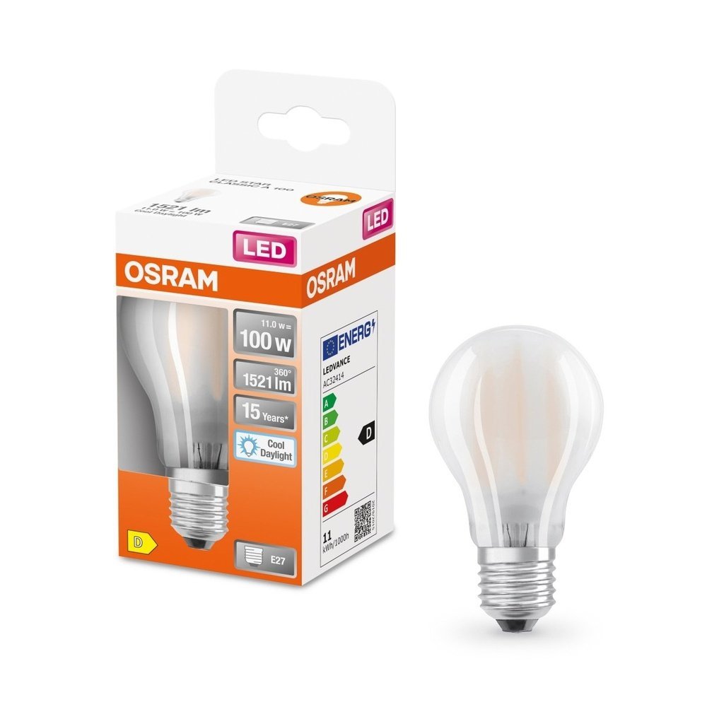 Matná LED žárovka E27 11 W CLASSIC A, studená denní bílá