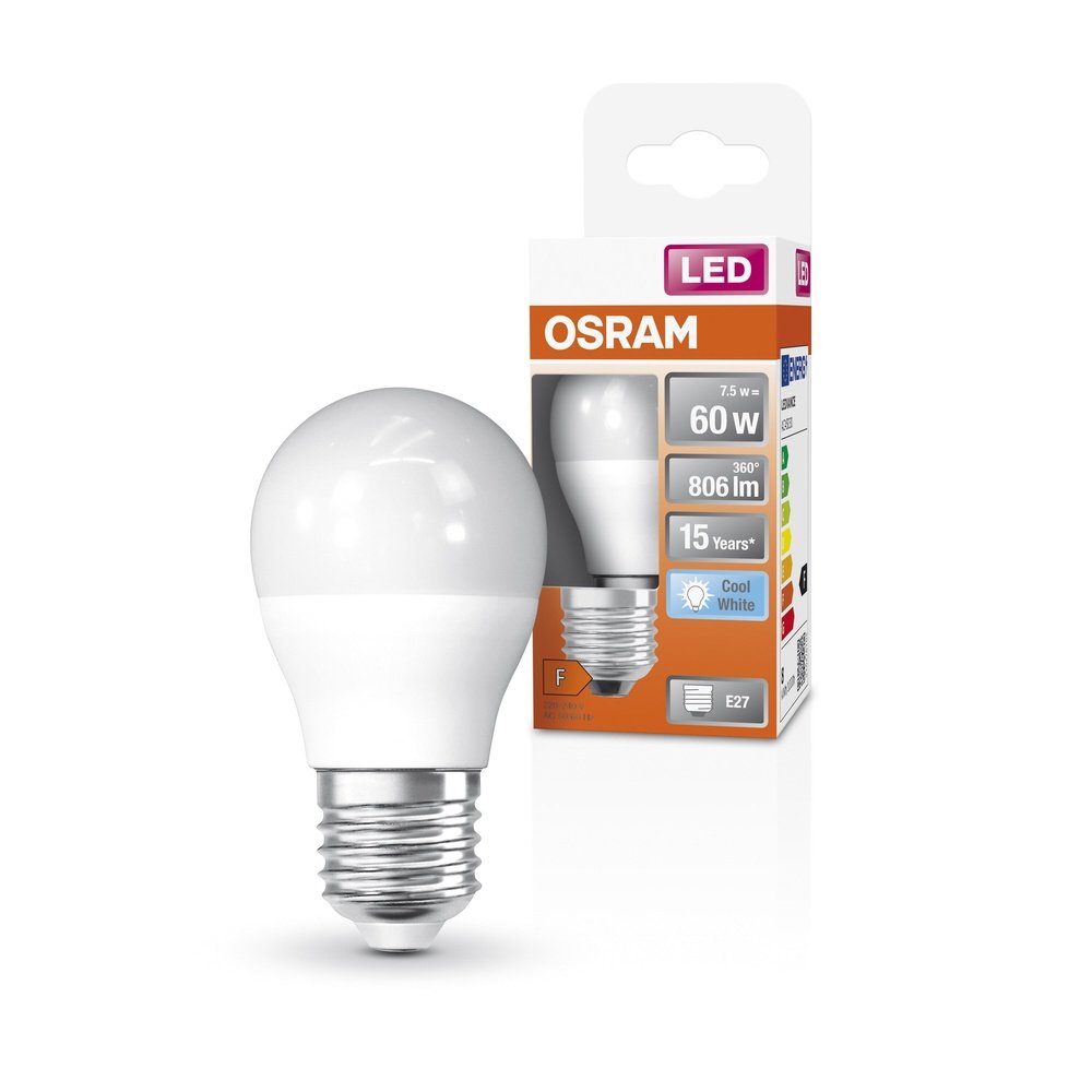 Matná LED žárovka E27 7.5 W STAR CLASSIC P, studená bílá