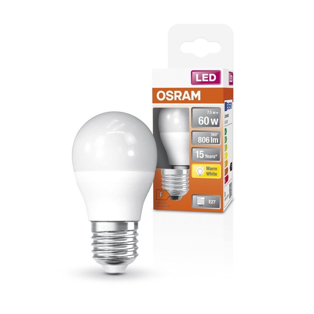 Matná LED žárovka E27 7.5 W STAR CLASSIC P, teplá bílá