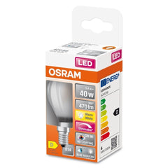 4058075603196 - Matná LED žárovka s redukcí modrého světla E14 3,4 W CLAS P, teplá bílá - Žárovka - LEDVANCE e-shop