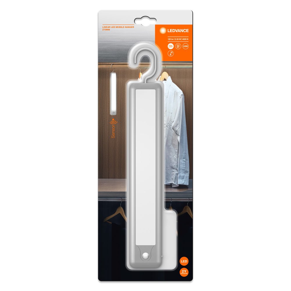 4058075504363 - Mobilní LED svítidlo do skříne s věšákem MOBILE HANGER USB - Orientační svítidlo - LEDVANCE e-shop