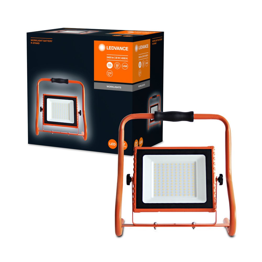Mobilní pracovní reflektor 30 W, dobíjecí, studená bílá