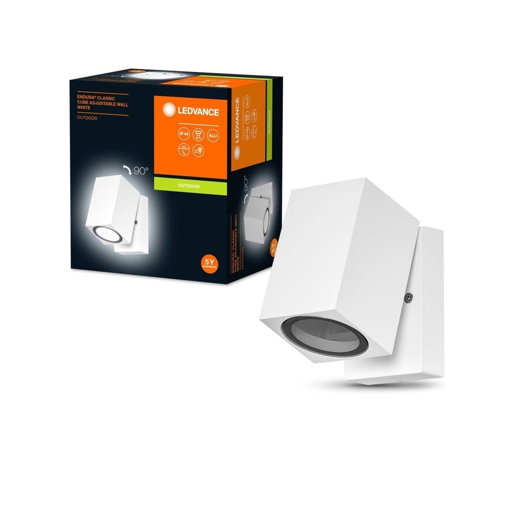 Nástěnné venkovní svítidlo bílé IP44 ENDURA CLASSIC CUBE
