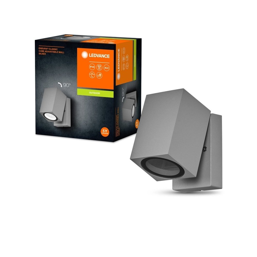 Nástěnné venkovní svítidlo šedé IP44 ENDURA CLASSIC CUBE