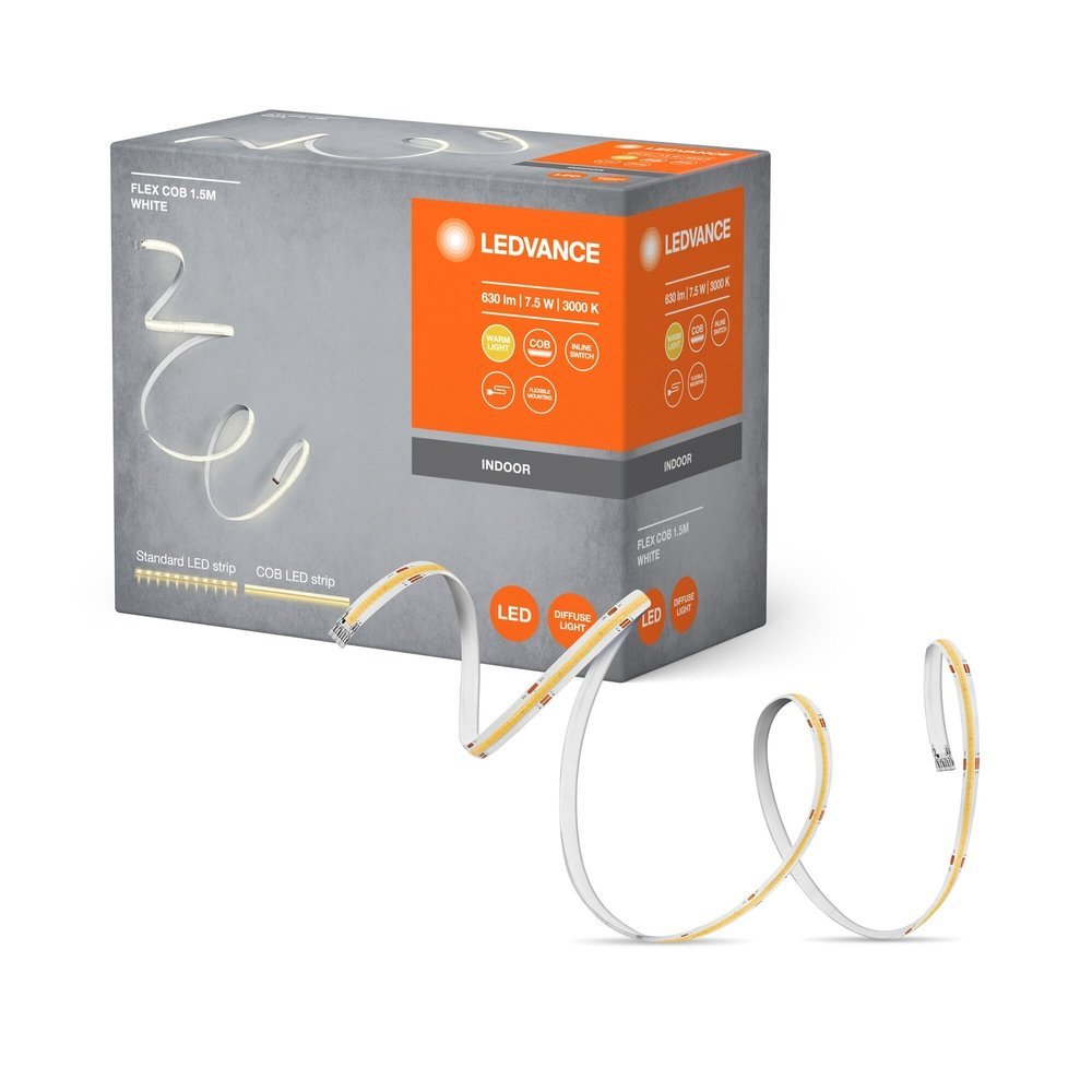 Prémiový LED COB pásek 7.5 W FLEX 1.5m, teplá bílá