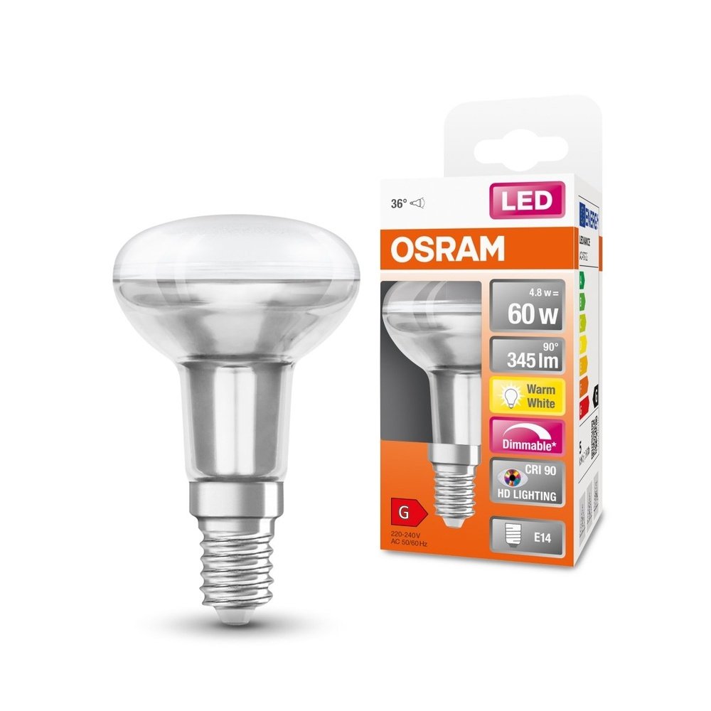Reflektorová LED stmívatelná žárovka E14 4,8 W SUPERSTAR, teplá bílá