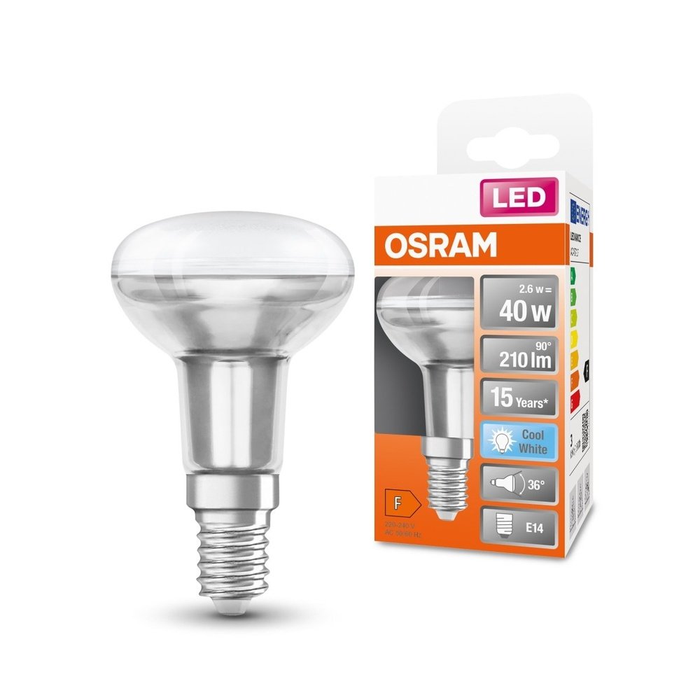 Reflektorová LED žárovka E14 2,6 W STAR, studená bílá
